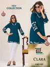 Clara By Blue Hills Rayon Embroidery Surat Ladies Top Wholesale Market